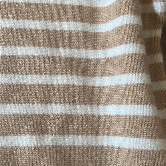 Flawed- Free - Philosophy Soft Beige and White Striped Crewneck Sweater - Picture 7 of 11